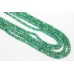 Natural Beryl Gemstone green Cut Beads 4 lines String Necklace 335 Carats M8